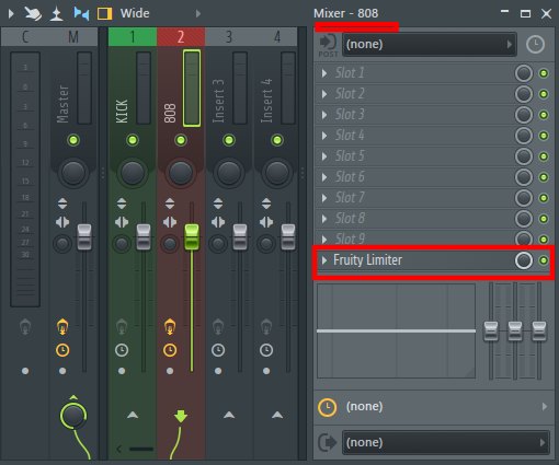 how to sidechain with fruity limiter